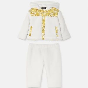 Versace Barocco Baby Fleece Hoodie Set - 3-6mos